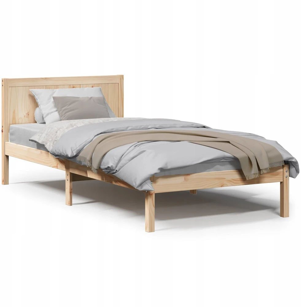 Lova Lovos rėmas Ruda 90 x 200 cm Pušies medienos masyvas