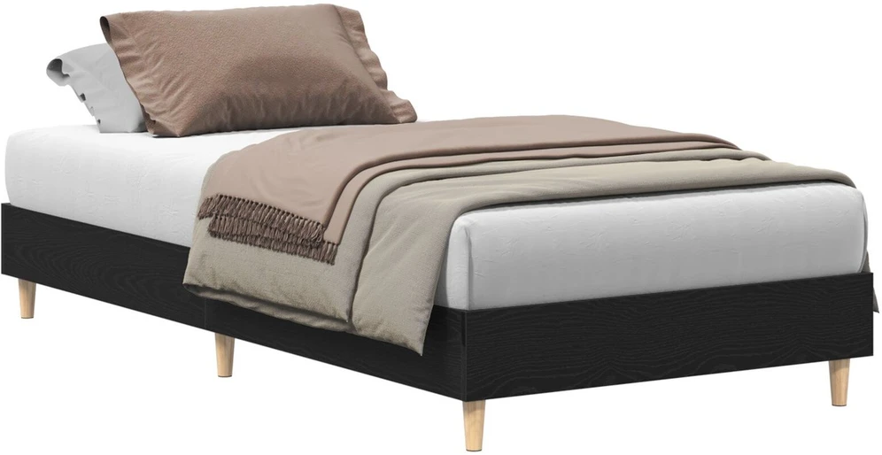 Lova Lovos rėmas Juodas ąžuolas 203 x 93 x 25 cm Apdirbta mediena