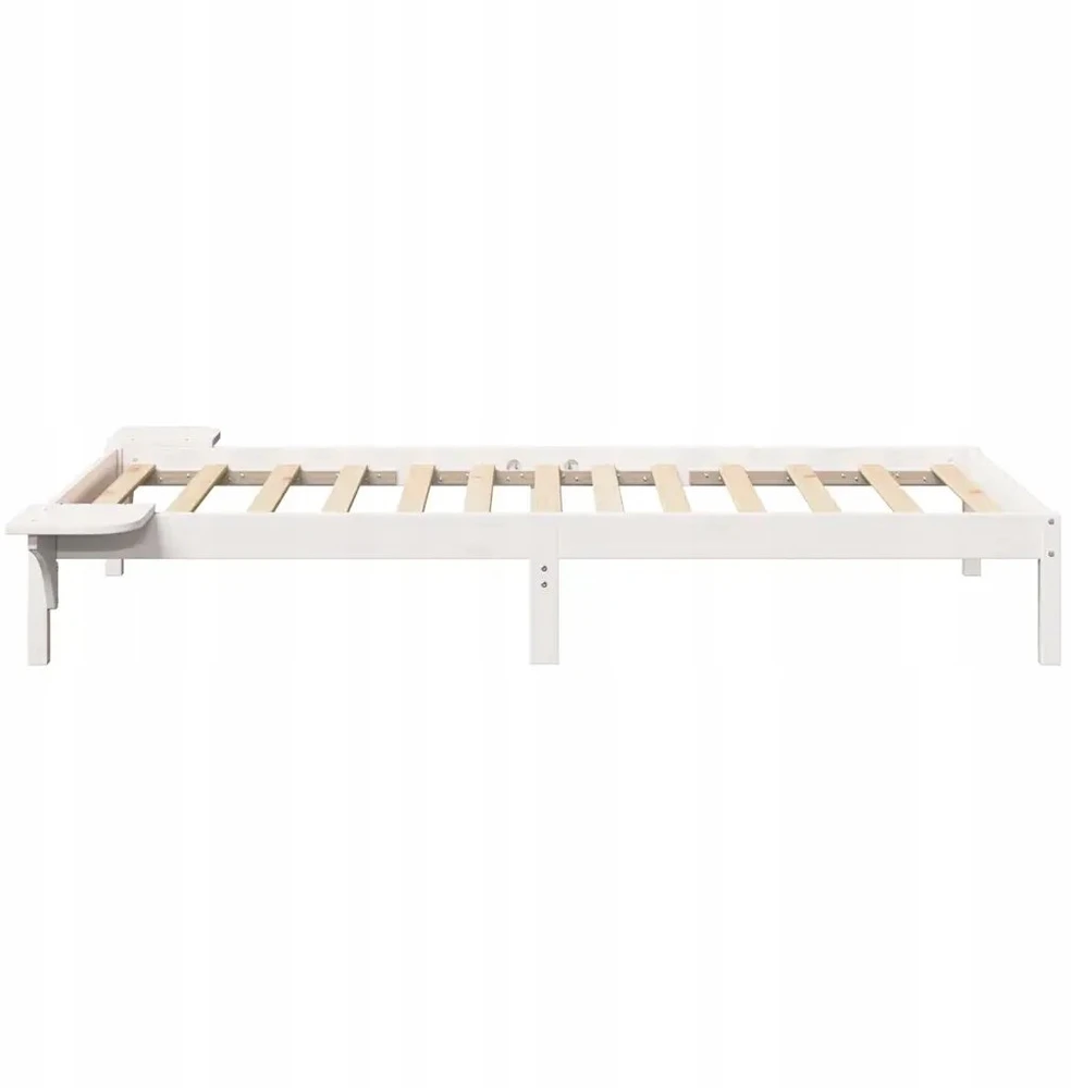 Lova Lovos rėmas Balta 100 x 200 cm Kietos pušies mediena