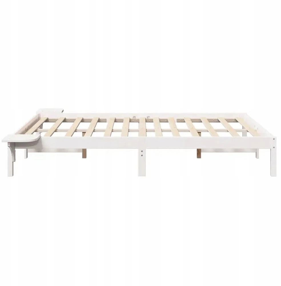 Lovos rėmas Balta 140 x 190 cm Kietos pušies mediena