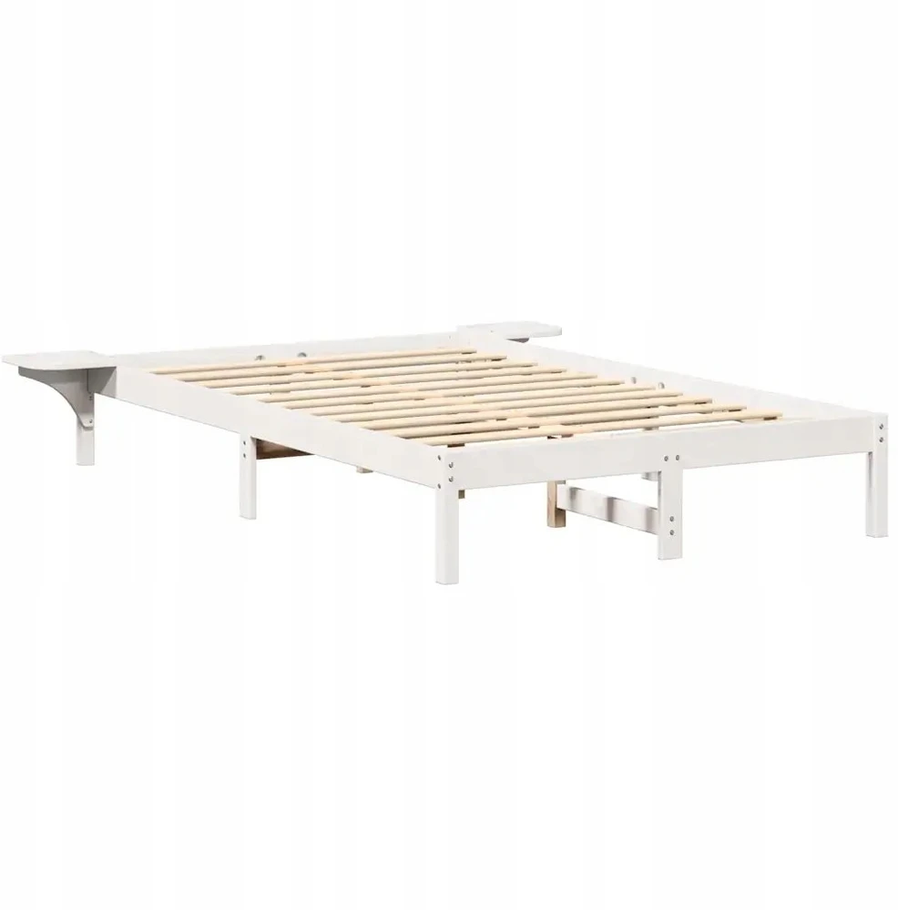 Lovos rėmas Balta 140 x 190 cm Kietos pušies mediena