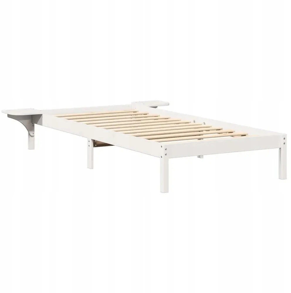 Lova Lovos rėmas Balta 90 x 190 cm Kietos pušies mediena