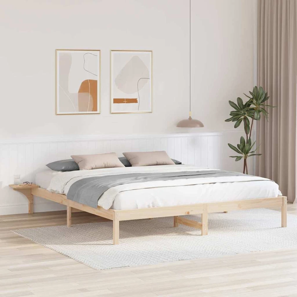 Lovos rėmas Natūrali 180 x 200 cm Kietos pušies mediena
