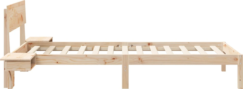 Lova Lovos rėmas Ruda 90 x 200 cm Kietos pušies mediena