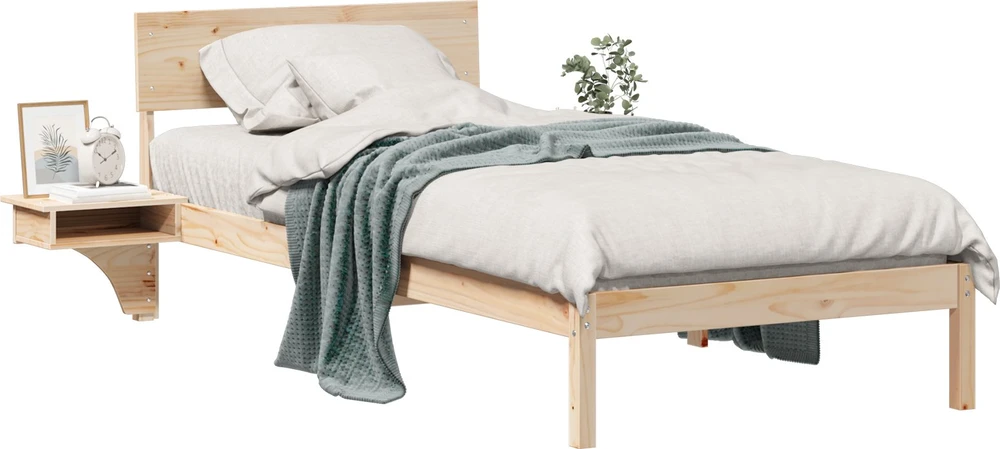 Lova Lovos rėmas Ruda 90 x 200 cm Kietos pušies mediena