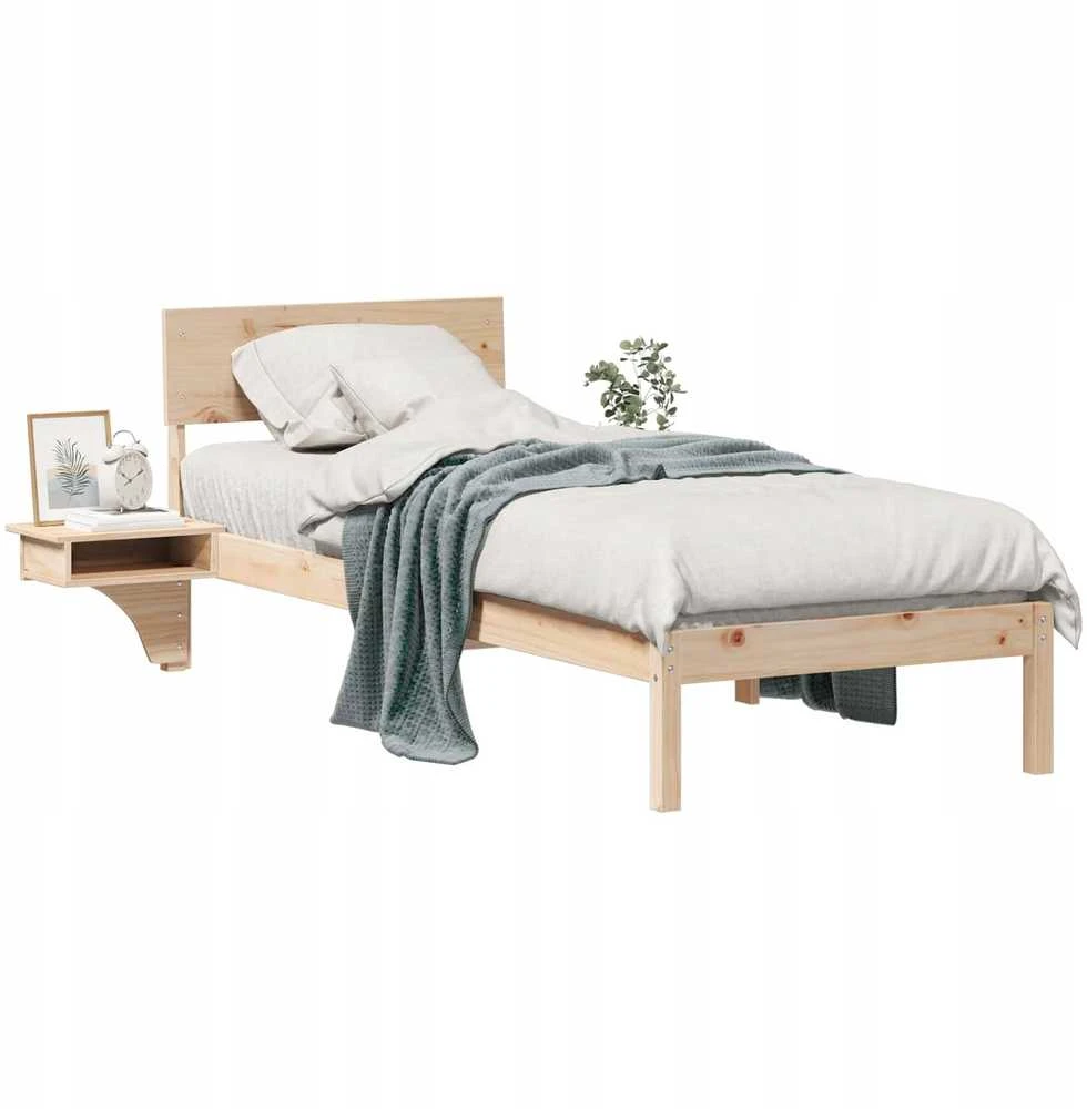 Lova Lovos rėmas Ruda 75 x 190 cm Kietos pušies mediena