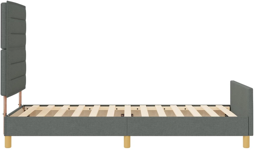 Lovos rėmas su galvūgalio Tamsiai pilka 100 x 200 cm audinys