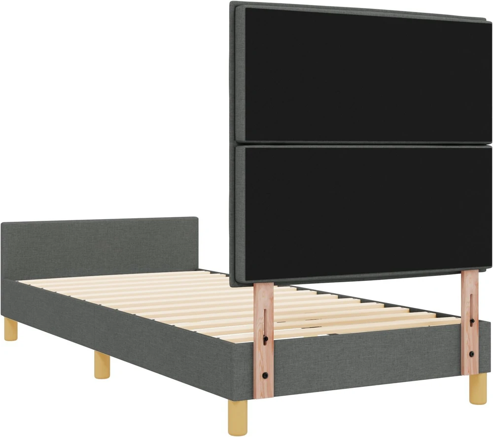 Lovos rėmas su galvūgalio Tamsiai pilka 100 x 200 cm audinys