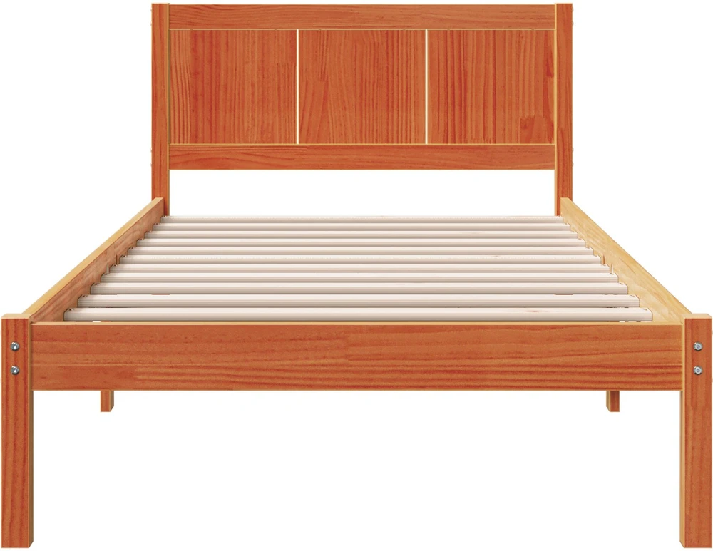 Lova Lovos rėmas Ruda 90 x 190 cm Pušies medienos masyvas