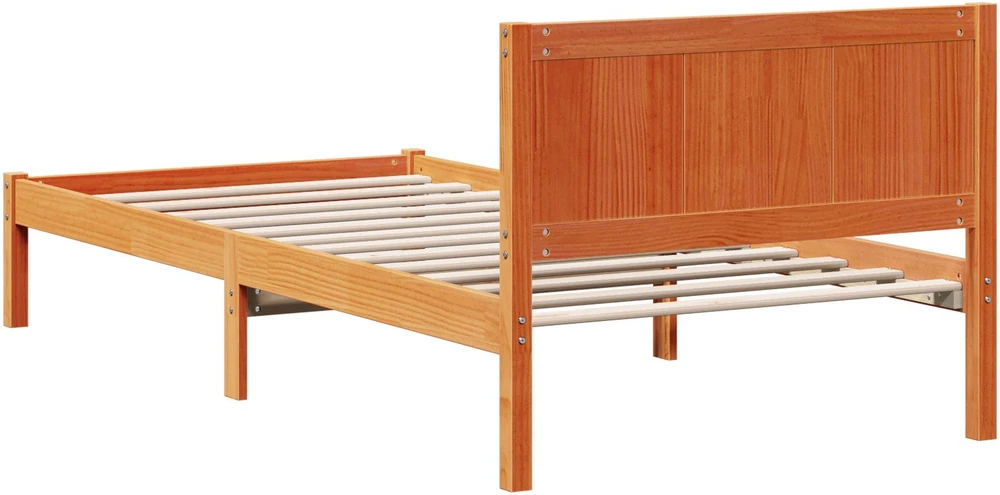 Lova Lovos rėmas Ruda 90 x 190 cm Pušies medienos masyvas