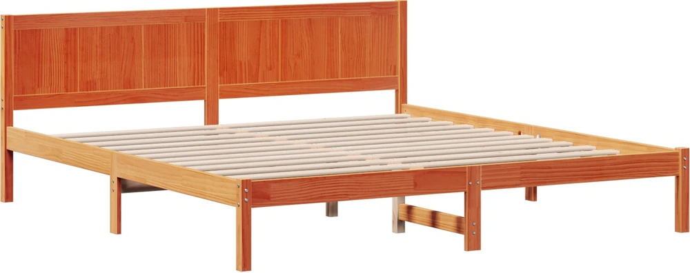 Lovos rėmas Ruda 200 x 200 cm Pušies medienos masyvas