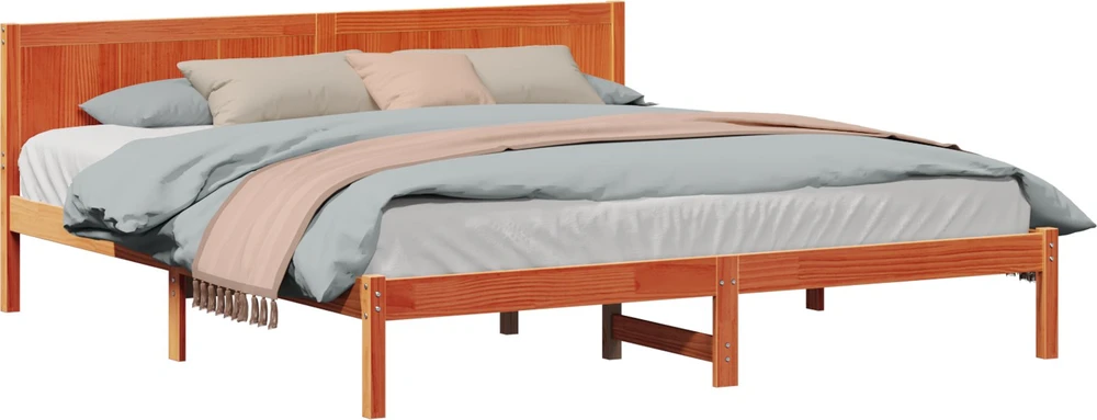 Lovos rėmas Ruda 200 x 200 cm Pušies medienos masyvas