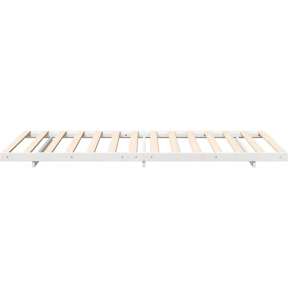 Lova Lovos rėmas Balta 100 x 210 cm Kietos pušies mediena