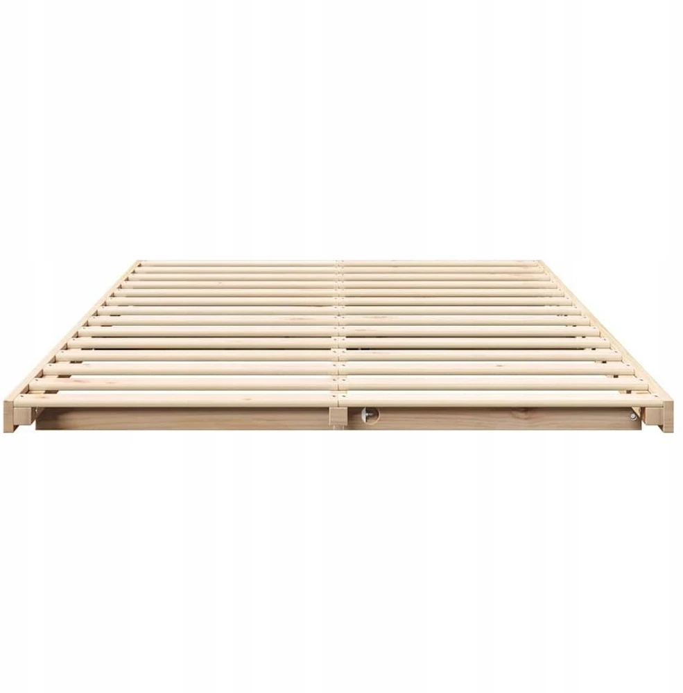Lova Lovos rėmas Ruda 135 x 190 cm Kietos pušies mediena