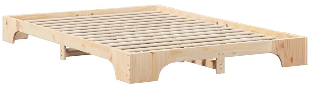Lova Lovos rėmas Ruda 140 x 220 cm Kietos pušies mediena
