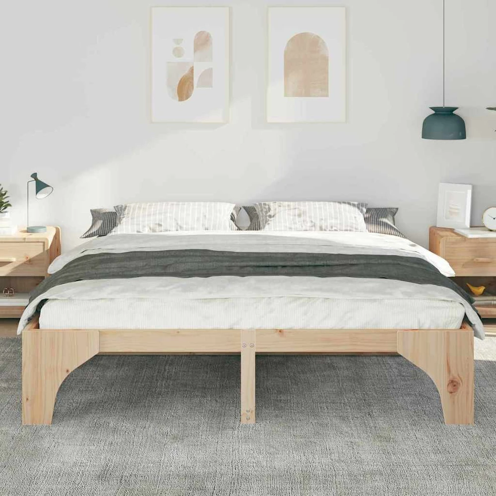 Lovos rėmas Ruda 180 x 200 cm Kietos pušies mediena