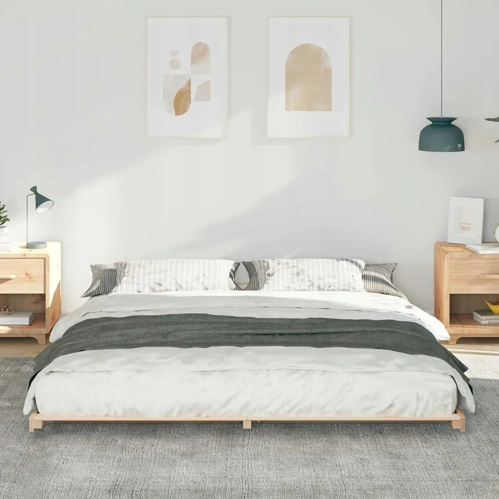 Lova Lovos rėmas Ruda 180 x 220 cm Kietos pušies mediena
