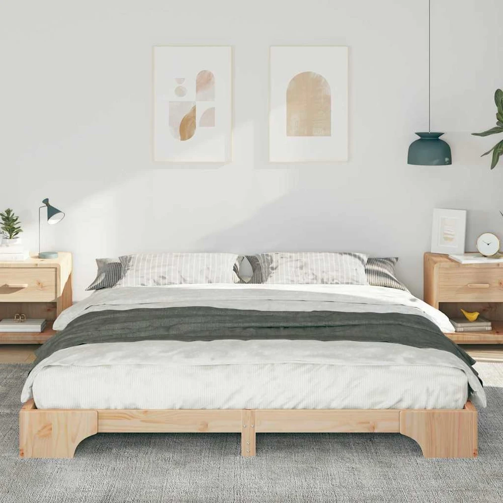 Lova Lovos rėmas Ruda 200 x 210 cm Kietos pušies mediena