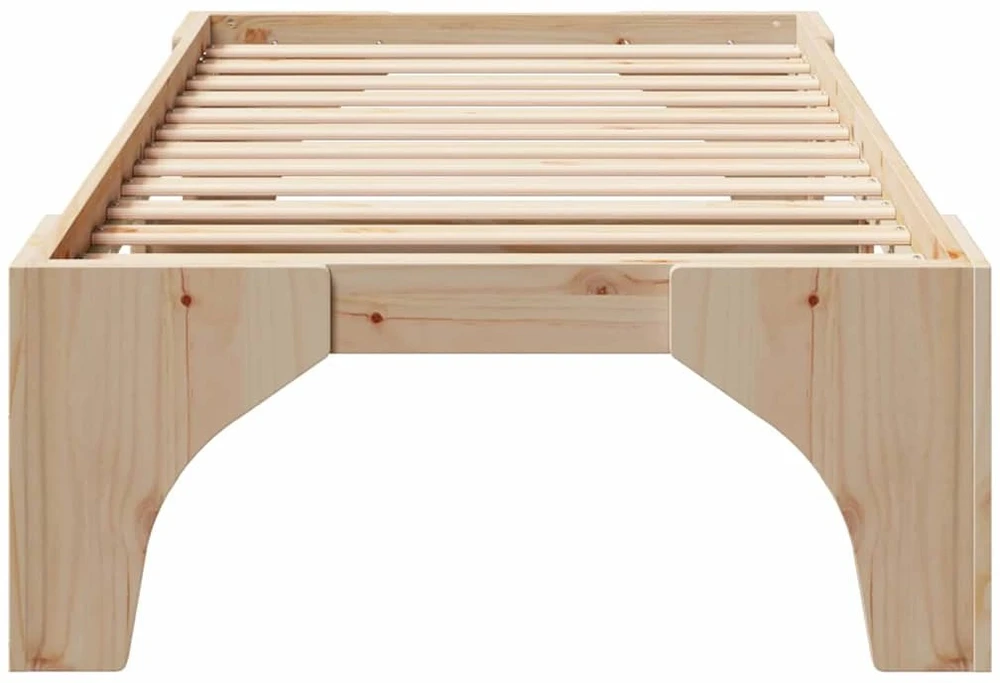 Lova Lovos rėmas Ruda 75 x 190 cm Kietos pušies mediena