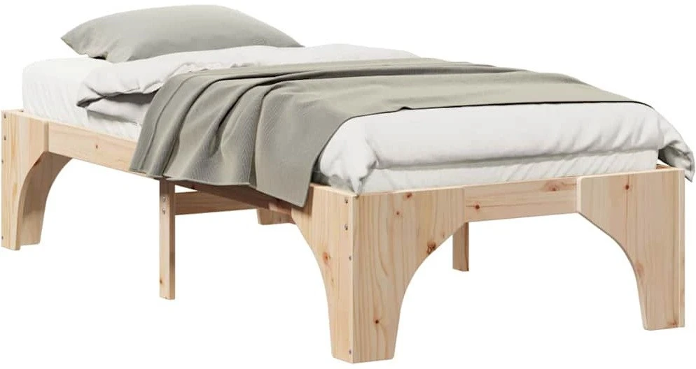 Lova Lovos rėmas Ruda 75 x 190 cm Kietos pušies mediena