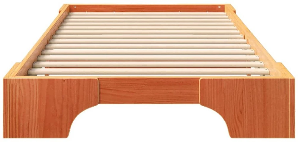 Lova Lovos rėmas Ruda 80 x 210 cm Kietos pušies mediena