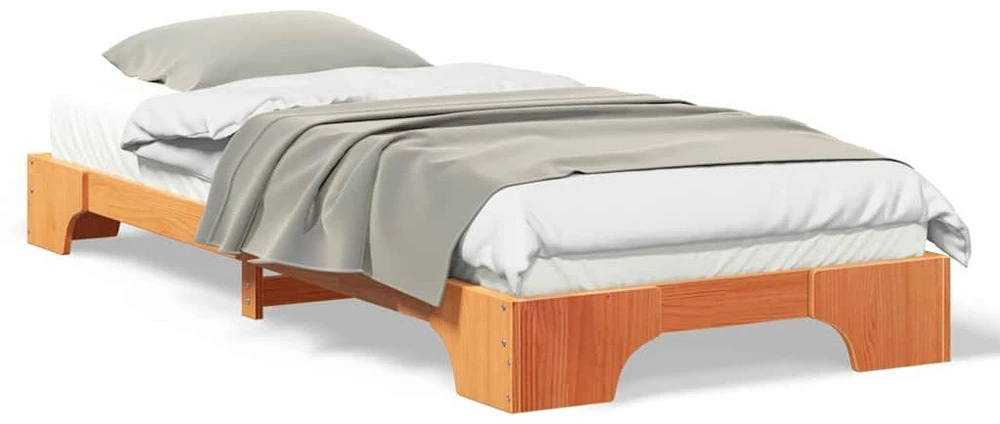 Lova Lovos rėmas Ruda 80 x 210 cm Kietos pušies mediena