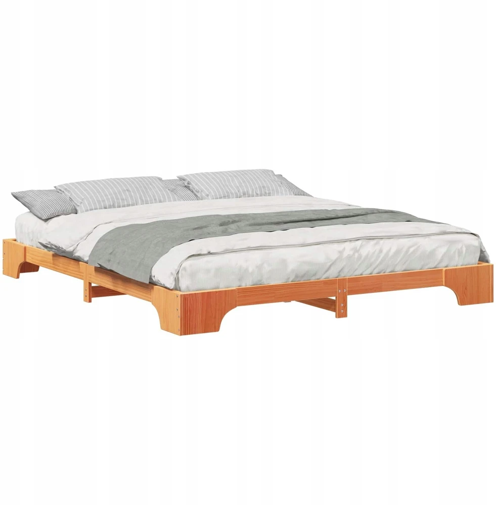 Lova Lovos rėmas Ruda 200 x 210 cm Kietos pušies mediena