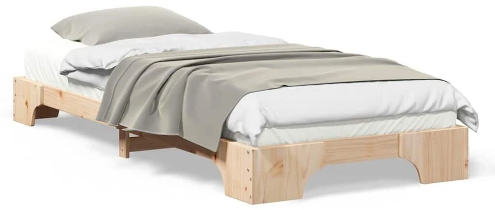 Lova Lovos rėmas Ruda 80 x 220 cm Kietos pušies mediena