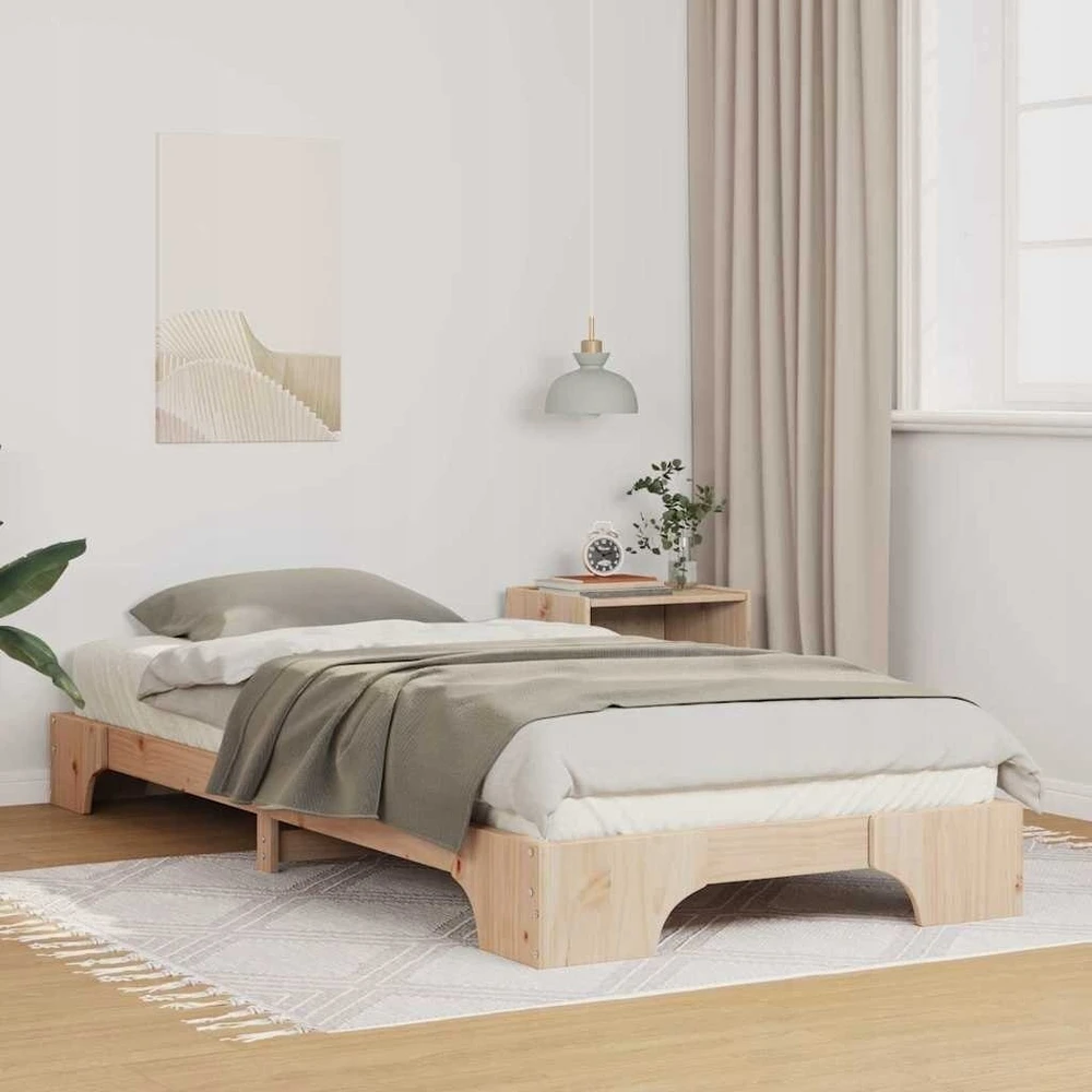 Lova Lovos rėmas Ruda 80 x 220 cm Kietos pušies mediena