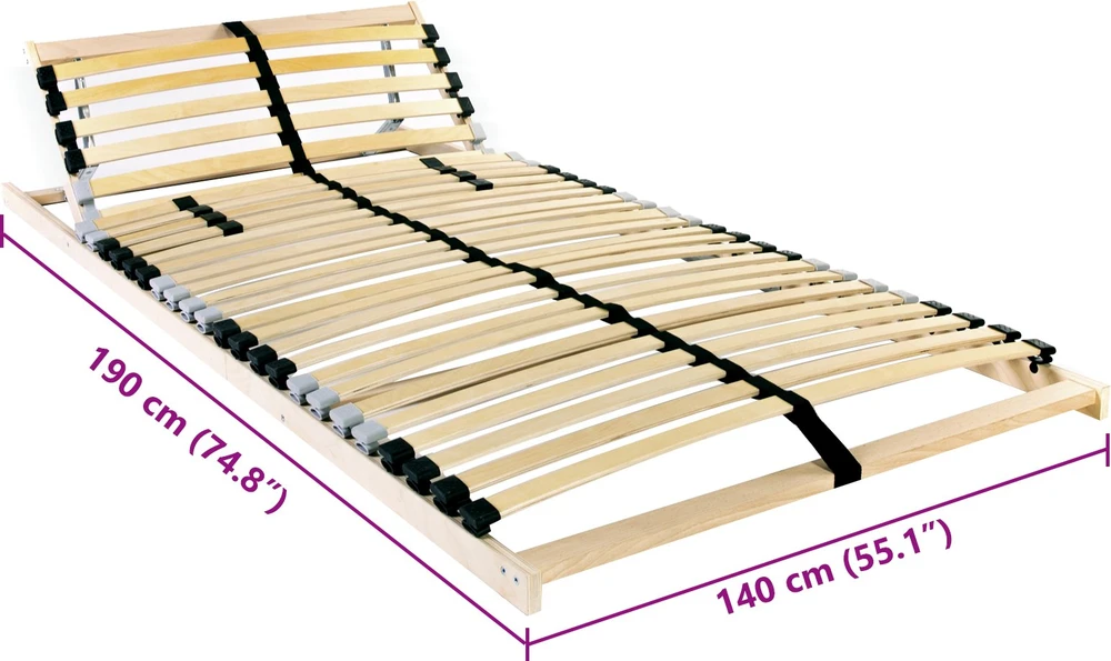 Lamelinis lovos pagrindas Ruda 140 x 190 cm Kietas bukas medis