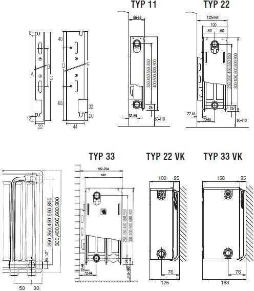 Stelrad HEATER THERMO TEKNIK K33/500X1000 / 1644W