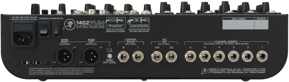 MCK Mackie 1402VLZ4 14 kanalai 20 – 50000 Hz Juoda