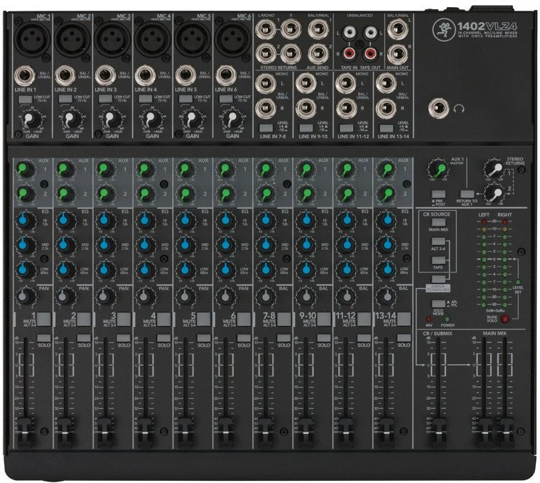MCK Mackie 1402VLZ4 14 kanalai 20 – 50000 Hz Juoda