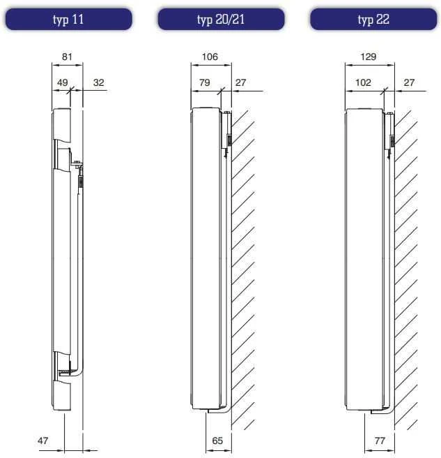 Stelrad radiatorius Vertex Style, 22 2200 x 600 mm, 2045W