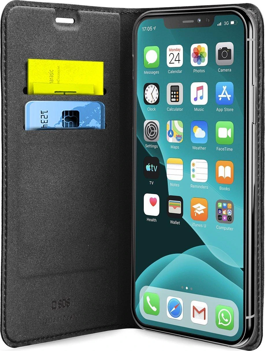Apple iPhone 11 Pro Atverčiamas Dėklas SBS Juodas