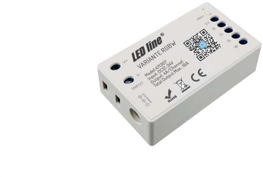 LED valdiklis, 12-24V, 4x4A, RGBW, Wi-Fi TUYA VARIANTE +RF, LED LINE