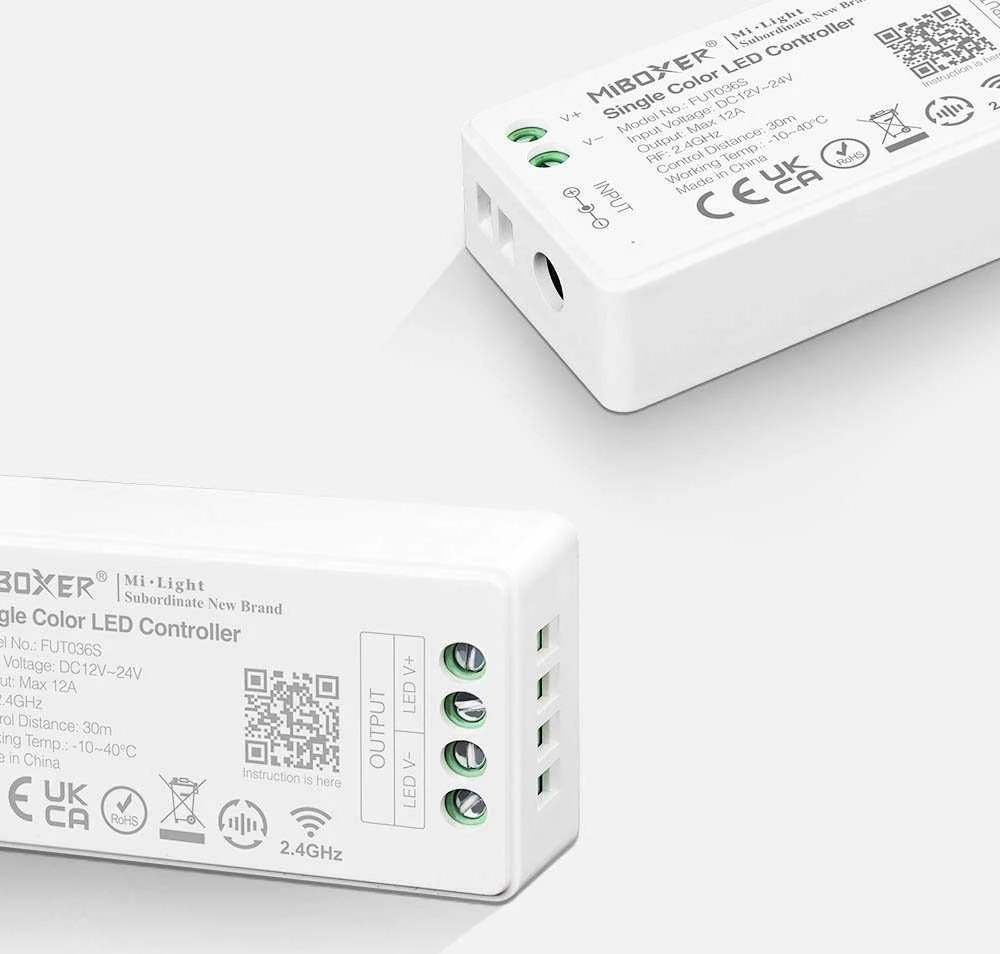 LED APŠVIETIMO VALDIKLIS FUT036S 2,4 GHz, MONO 12 ... 24 V DC MiBOXER / Mi-Light