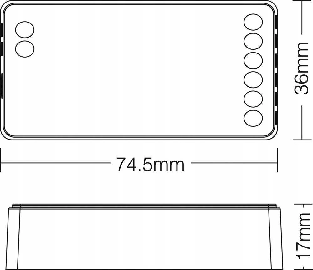 LED APŠVIETIMO VALDIKLIS FUT036S 2,4 GHz, MONO 12 ... 24 V DC MiBOXER / Mi-Light