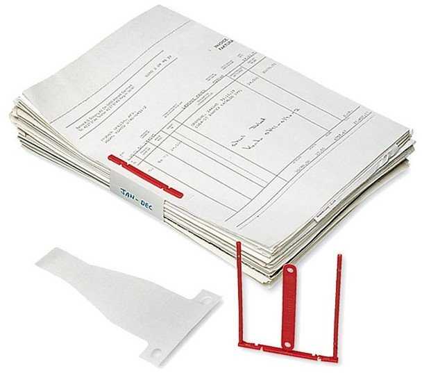 Stickn B-binder raudona su nadstawką i etykietą 100 vnt. / pak - (100 vnt.)