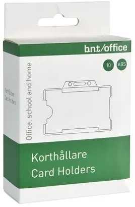 Stickn ID-kort-holder poziomy plast transp (10 stk.)