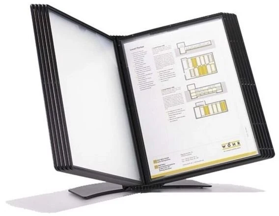 Stickn Index system, BNT A5 Easymount for 10 pockets, juodas, table modelis - excl. pockets