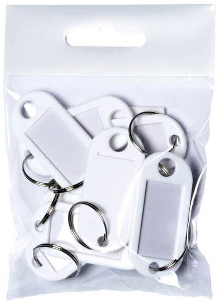 Breloczek Stickn Nøglering PET 10stk Hvid