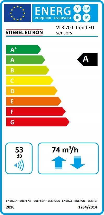 Stiebel Eltron Rekuperatorius Decentralus VLR 70L Trend EU, našumas 20/30/40/49/70 m3/h
