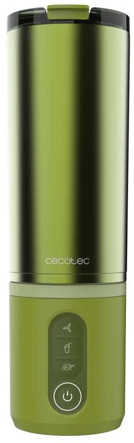 Puodelio blenderis Cecotec Power Titanium Shake2Go Olive Steel, asmeninis blenderis