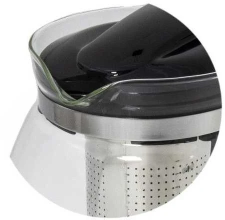 Kamille stiklinis arbatinukas su metaliniu filtru