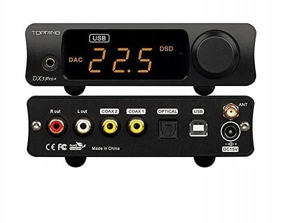Topping DX3 Pro+ BK - USB DAC and headphone amplifier, juodas