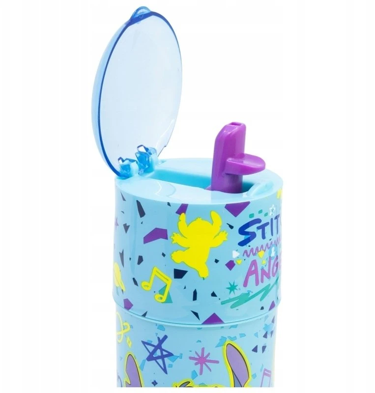 STOR „Disney Stitch“ – „Ecozen“ 350 ml buteliukas su snapeliu iš „Stitch & Angel“ kolekcijos