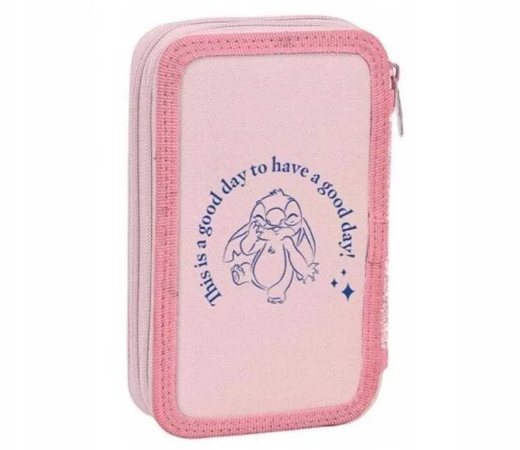 Piórnik Penalas Dviejų skyrių pieštukų dėklas „Stitch“ su priedais