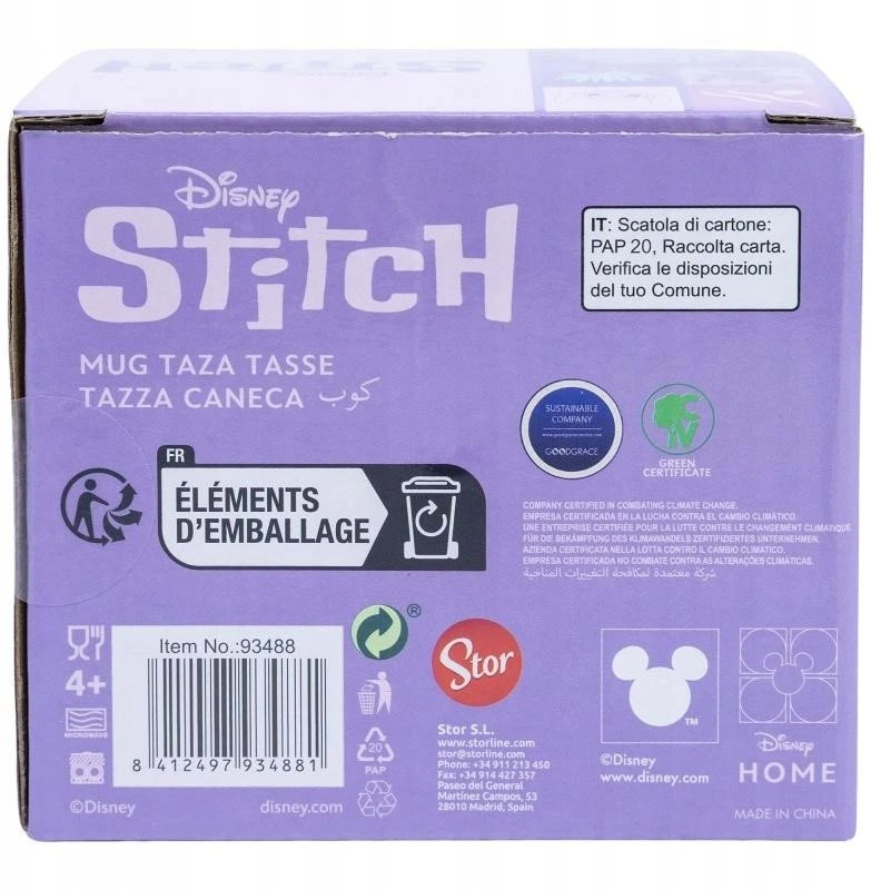 Disney Stitch - keraminis puodelis dovanų dėžutėje iš Stitch & Angel kolekcijos, 325 ml