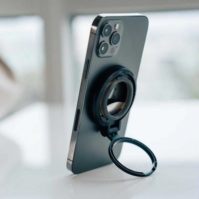 Dėklas STM MagLoop – Apple iPhone piršto kilpa ir butelių atidarytuvas – juodas